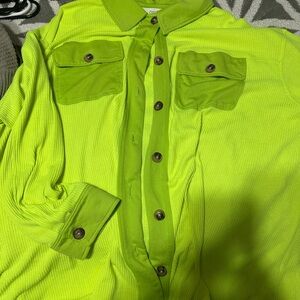 ODDY Lime Green Collared Shirt